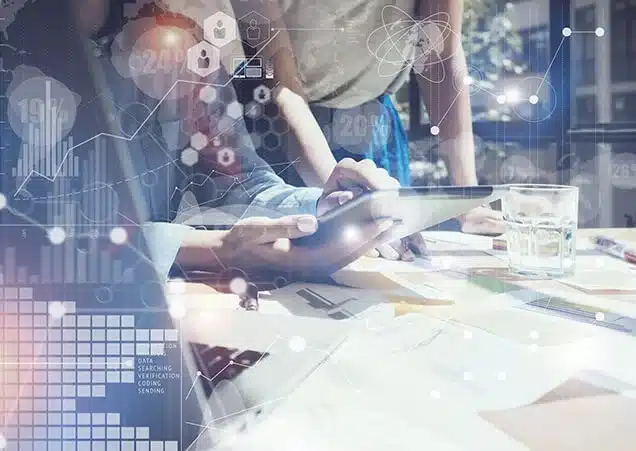 electronic-data-processing A digital illustration of a futuristic data processing concept, featuring a glowing microchip at the center with interconnected circuit lines extending outward.